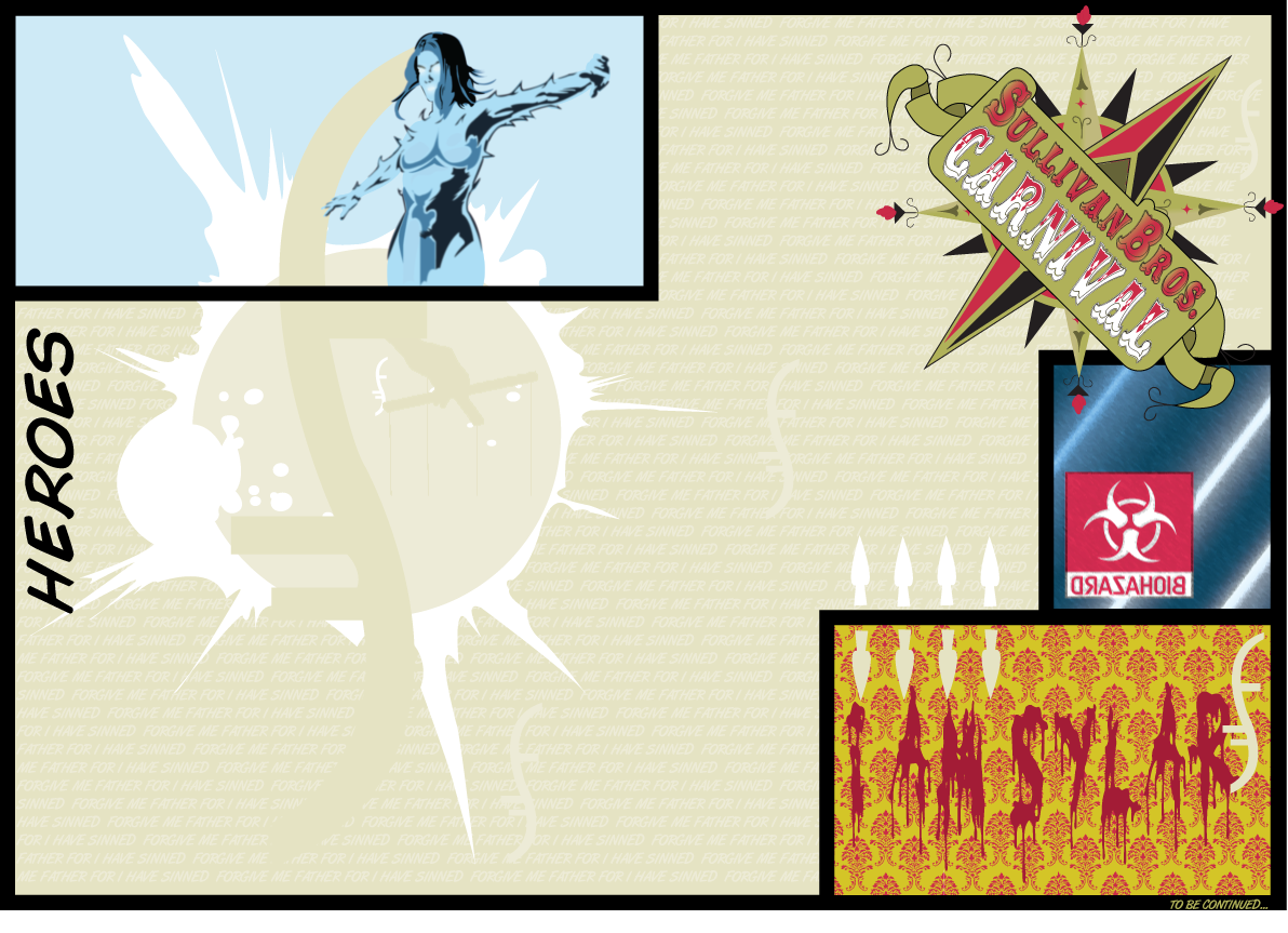 Page graphic for onine magazine layout on a fansite