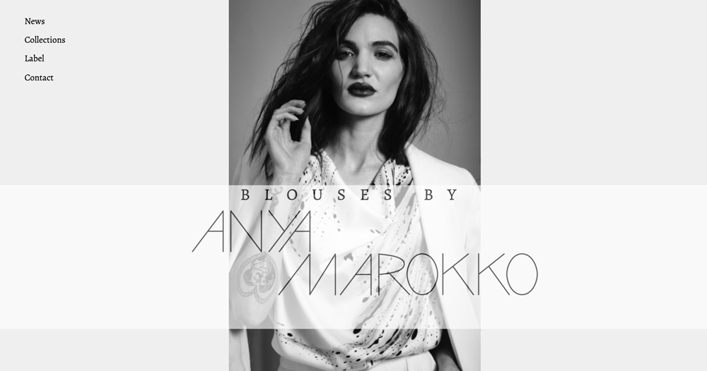 Screenshot thumbnail of Anya Marokko site design prototype